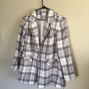 Purple plaid Worthington Woman Coat 22w Plus